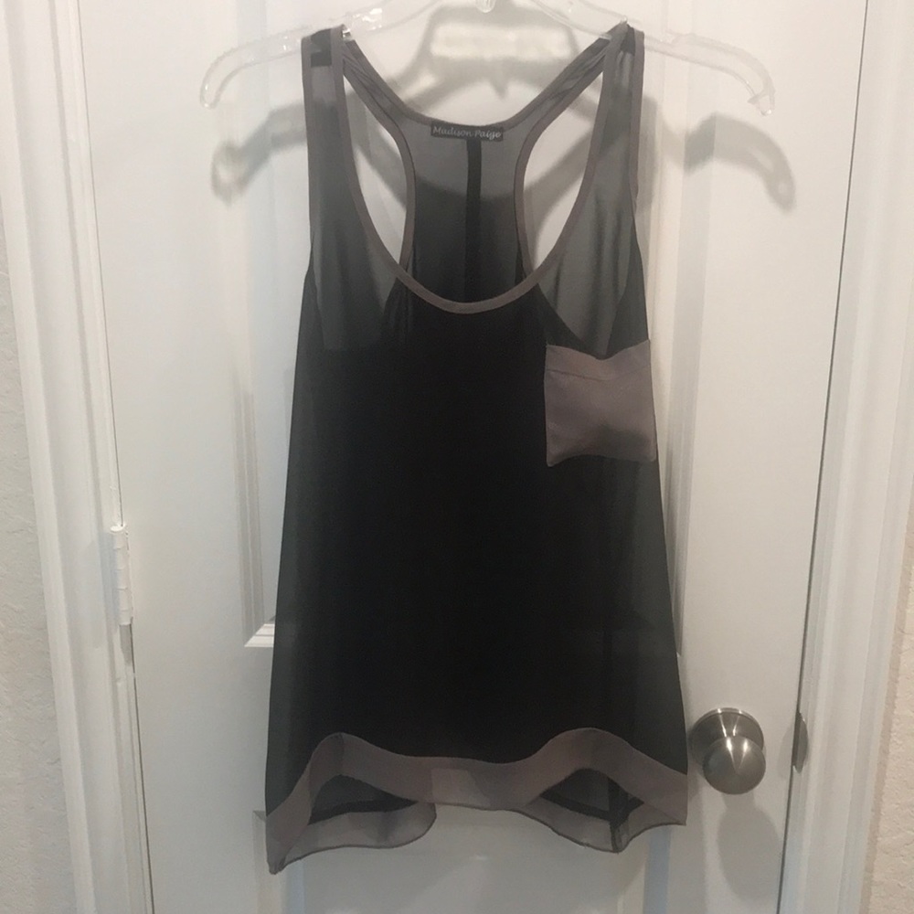 Black sheer tank from Madison Paige in size small